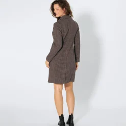 Damen NKD Damen-Mantel mit Karo-Design