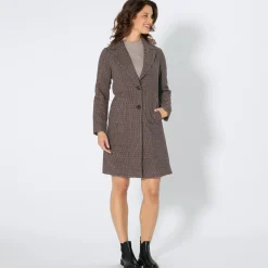 Damen NKD Damen-Mantel mit Karo-Design