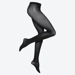 Damen NKD Damen-Mikrofaser-Strumpfhose mit Zickzack-Muster, 60 DEN