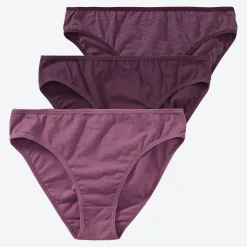 Damen NKD Damen-Minislip in verschiedenen Farbtönen, 3er-Pack