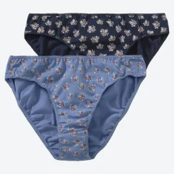 Damen NKD Damen-Minislip mit Blumenmuster, 2er-Pack
