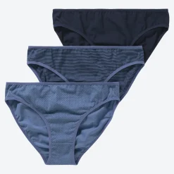 Damen NKD Damen-Minislip mit hohem Baumwoll-Anteil, 3er-Pack