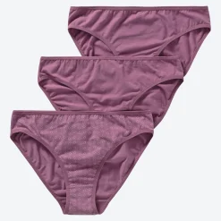 Damen NKD Damen-Minislip mit hohem Baumwoll-Anteil, 3er-Pack