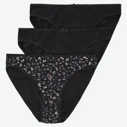Damen NKD Damen-Minislip mit hohem Baumwollanteil, 3er-Pack