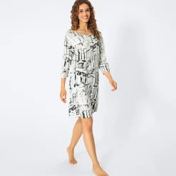 Damen NKD Damen-Nachthemd mit All-Over-Print