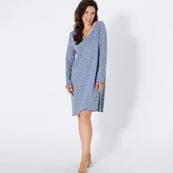 Damen NKD Damen-Nachthemd mit Blumenmuster