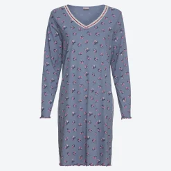 Damen NKD Damen-Nachthemd mit Blumenmuster