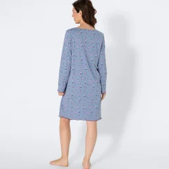 Damen NKD Damen-Nachthemd mit Blumenmuster