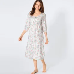 Damen NKD Damen-Nachthemd mit Blumenmuster