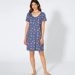 Damen NKD Damen-Nachthemd mit Spitzendetail