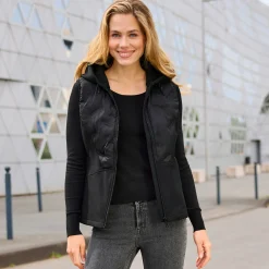 Damen NKD Damen-Outdoor-Hybridweste mit Kapuze