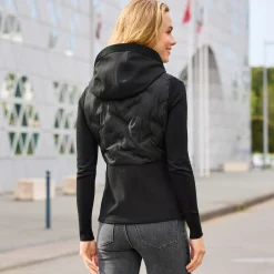 Damen NKD Damen-Outdoor-Hybridweste mit Kapuze