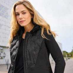 Damen NKD Damen-Outdoor-Hybridweste mit Kapuze