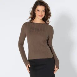 Damen NKD Damen-Pullover aus Rippstrick