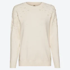 Damen NKD Damen-Pullover mit Blumen- und Perlen-Details