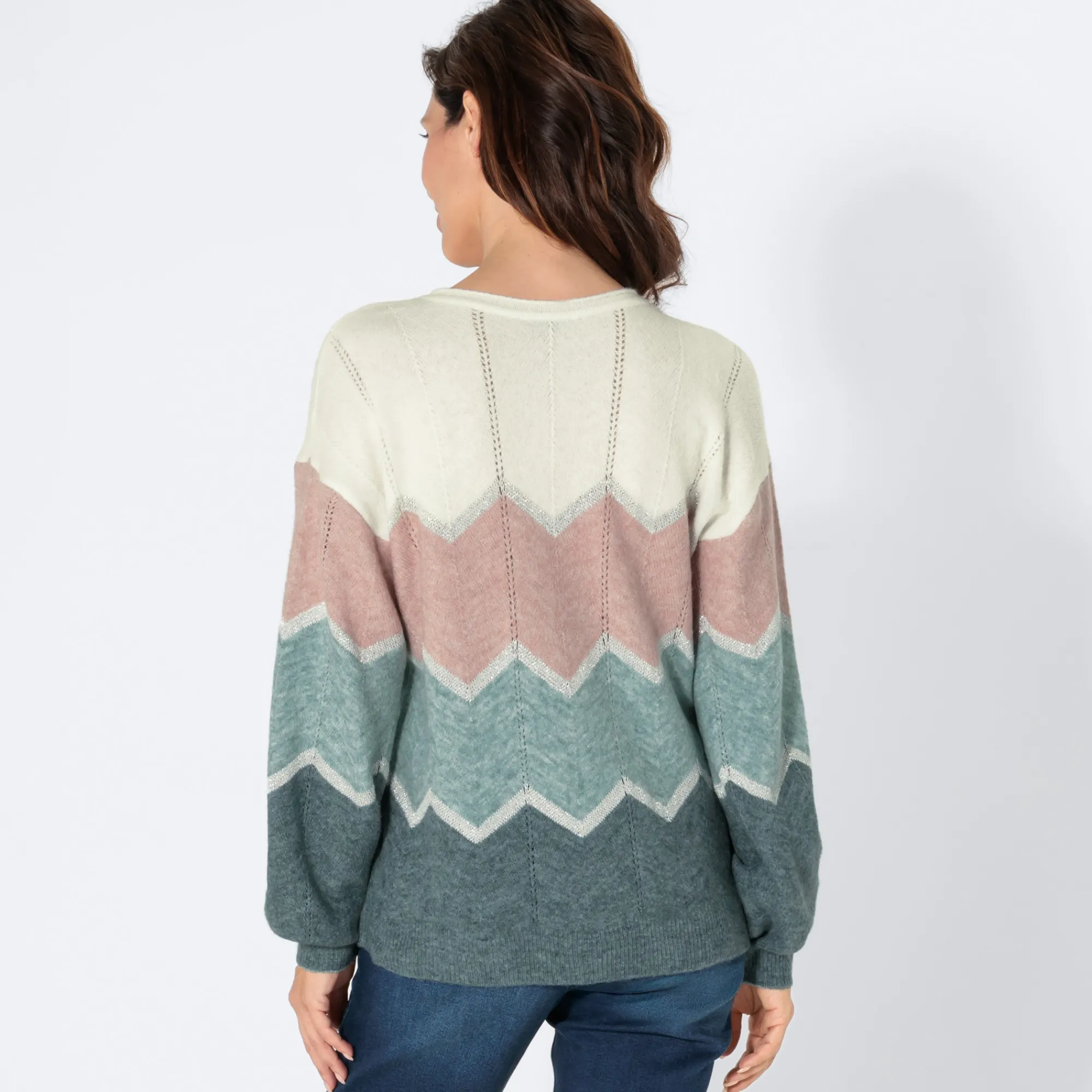 Damen NKD Damen-Pullover mit Glitzerfäden
