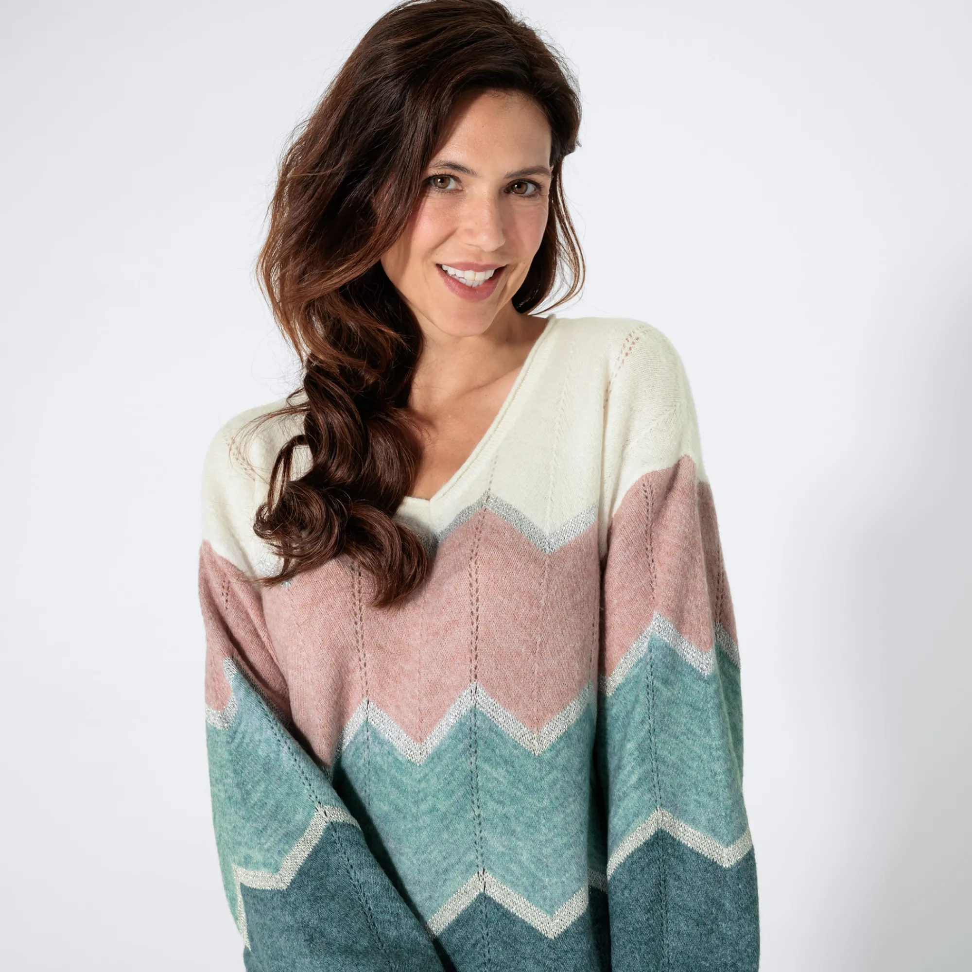 Damen NKD Damen-Pullover mit Glitzerfäden