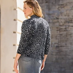 Damen NKD Damen-Pullover mit Jacquard-Leo-Muster