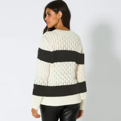 Damen NKD Damen-Pullover mit Rundhalsausschnitt