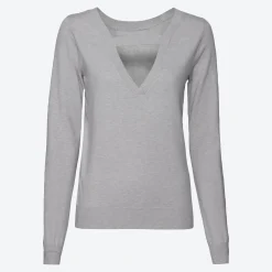 Damen NKD Damen-Pullover mit V-Ausschnitt am Rücken