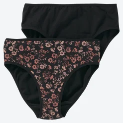 Damen NKD Damen-Rioslip mit Blumen-Muster, 2er-Pack