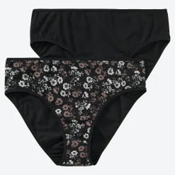 Damen NKD Damen-Rioslip mit hohem Baumwoll-Anteil, 2er-Pack
