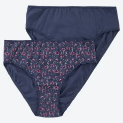 Damen NKD Damen-Rioslip mit hohem Baumwollanteil, 2er-Pack