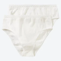 Damen NKD Damen-Rioslip mit Spitzen-Bund, 2er-Pack