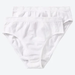 Damen NKD Damen-Rioslip mit Spitzen-Bund, 2er-Pack