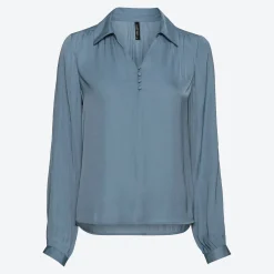 Damen NKD Damen-Satinbluse mit Knopfleiste