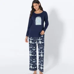 Damen NKD Damen-Schlafanzug mit Astro-Design