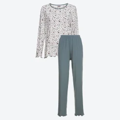 Damen NKD Damen-Schlafanzug mit Blumenmuster, 2-teilig