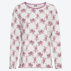Damen NKD Damen-Schlafanzug mit Rosenrautenprint, 2-teilig