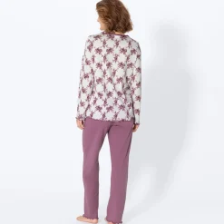 Damen NKD Damen-Schlafanzug mit Rosenrautenprint, 2-teilig
