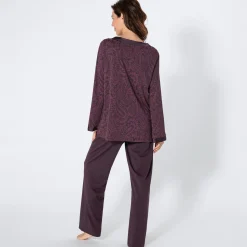 Damen NKD Damen-Schlafanzug mit Satin-Details