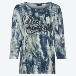 Damen NKD Damen-Shirt mit Frontaufdruck und Glitzersteinen