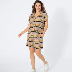 Damen NKD Damen-Shorts mit Zick-Zack-Muster