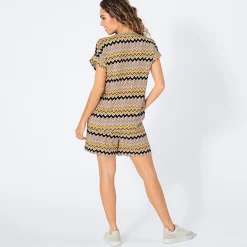 Damen NKD Damen-Shorts mit Zick-Zack-Muster