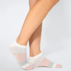 Damen NKD Damen-Sneaker-Socken mit Baumwollanteil, 4er-Pack