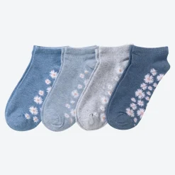 Damen NKD Damen-Sneaker-Socken mit Glitzereffekten, 4er-Pack