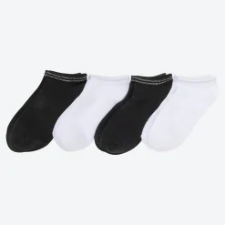 Damen NKD Damen-Sneaker-Socken mit Glitzereinsatz, 4er-Pack