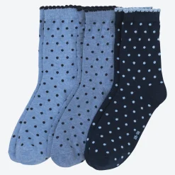 Damen NKD Damen-Socken im Tupfen-Design, 3er-Pack