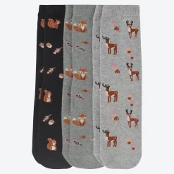 Damen NKD Damen-Socken mit Glitzereffekt, 3er-Pack