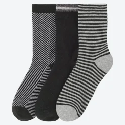 Damen NKD Damen-Socken mit hohem Baumwoll-Anteil, 3er-Pack