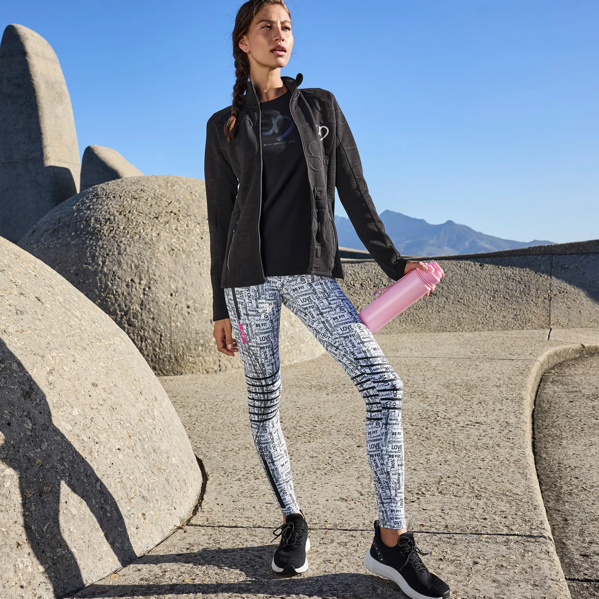 Damen NKD Damen-Sportleggings mit erhöhtem Bund