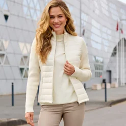 Damen NKD Damen-Steppjacke mit Strickeinsatz