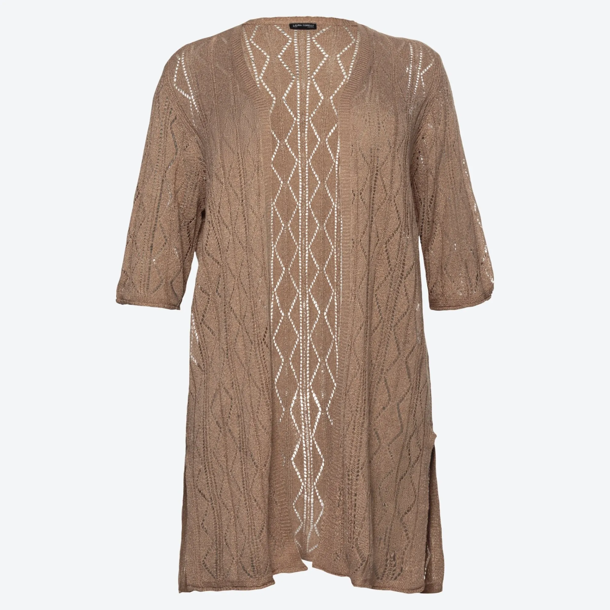Damen NKD Damen-Strickjacke mit Ajourmuster, große Größen