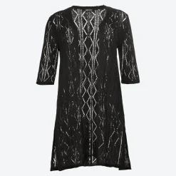 Damen NKD Damen-Strickjacke mit Ajourmuster, große Größen
