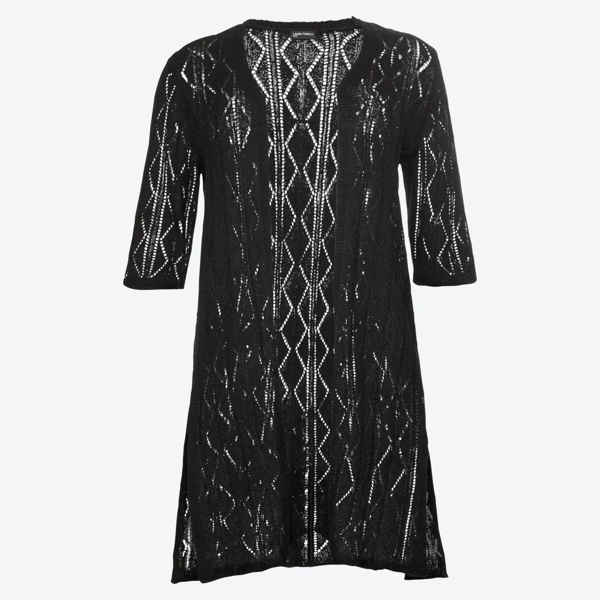 Damen NKD Damen-Strickjacke mit Ajourmuster, große Größen