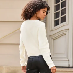 Damen NKD Damen-Strickjacke mit Bindebändern